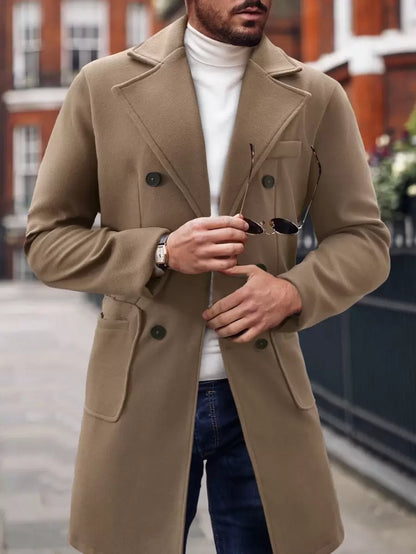 Mensa Hudson Men's Double-Breasted Overcoat