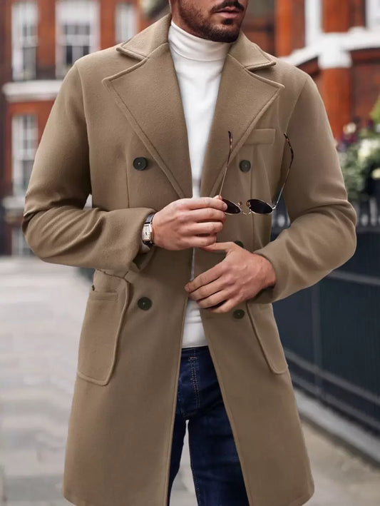 Mensa Hudson Men's Double-Breasted Overcoat