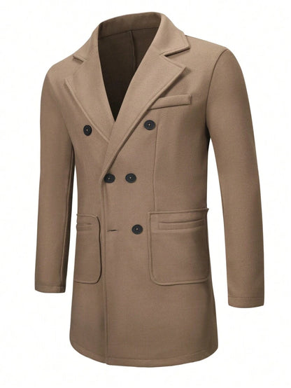 Mensa Hudson Men's Double-Breasted Overcoat