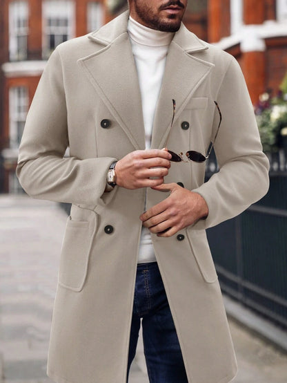 Mensa Hudson Men's Double-Breasted Overcoat