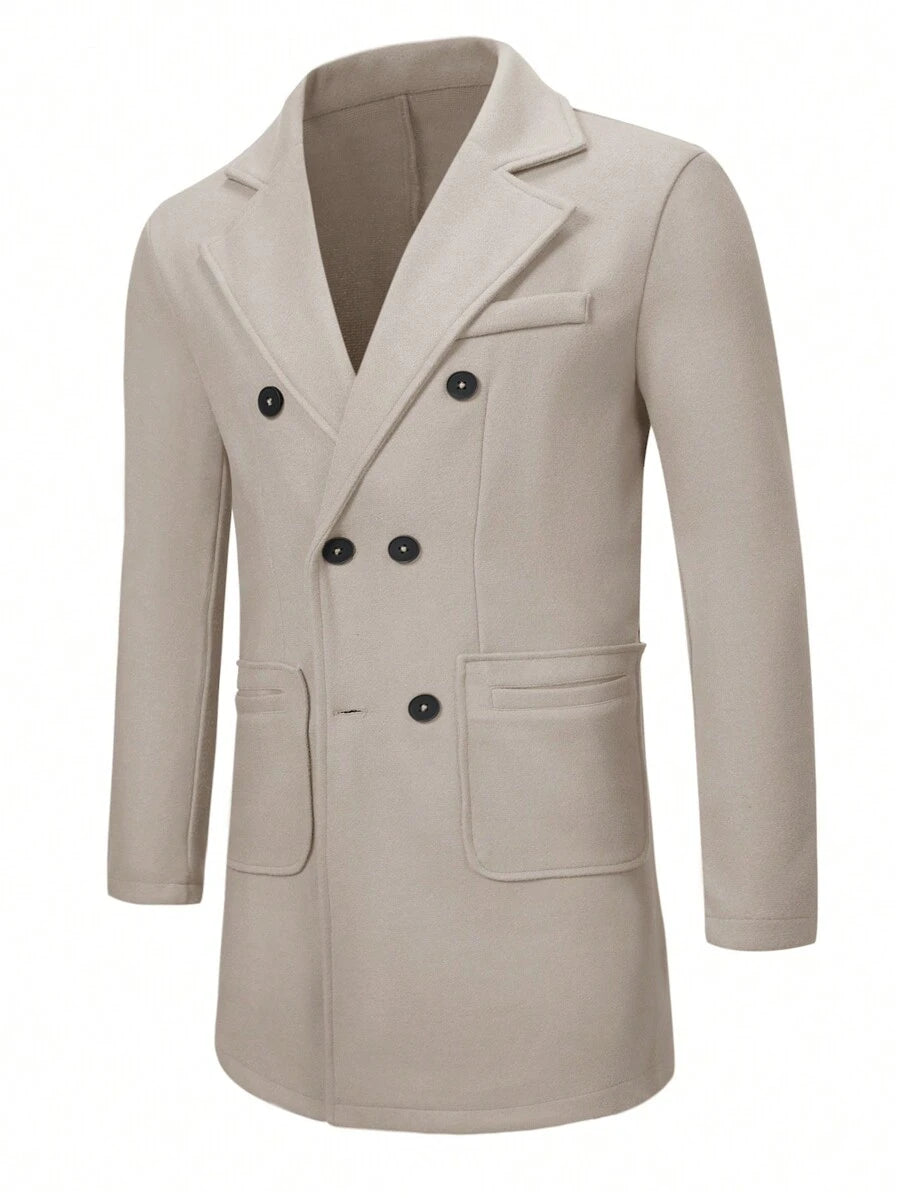 Mensa Hudson Men's Double-Breasted Overcoat