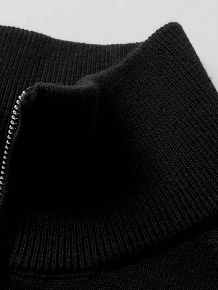 Mensa Hudson Men's Quarter-Zip Stand Collar Sweater