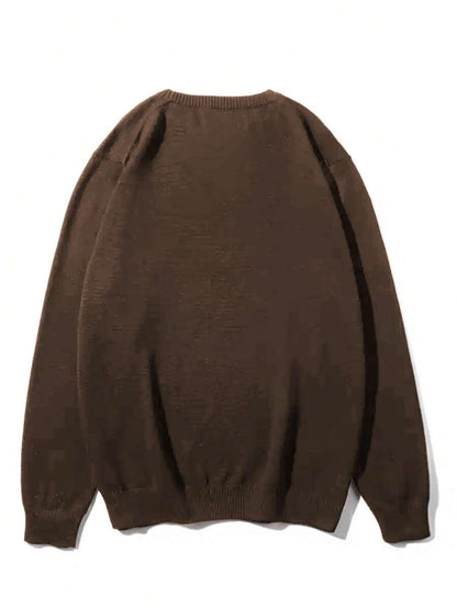 Mensa Hudson Men's Rib Knit Crew Neck Sweater