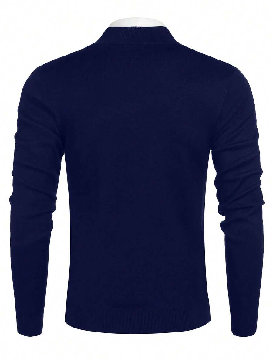 Mensa Hudson Men's Quarter-Zip Stand Collar Sweater