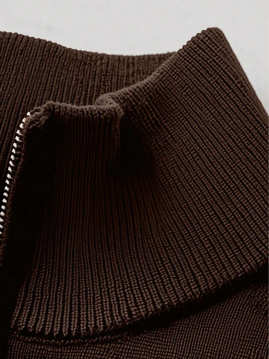 Mensa Hudson Men's Quarter-Zip Stand Collar Sweater