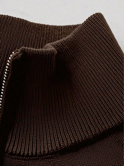Mensa Hudson Men's Quarter-Zip Stand Collar Sweater