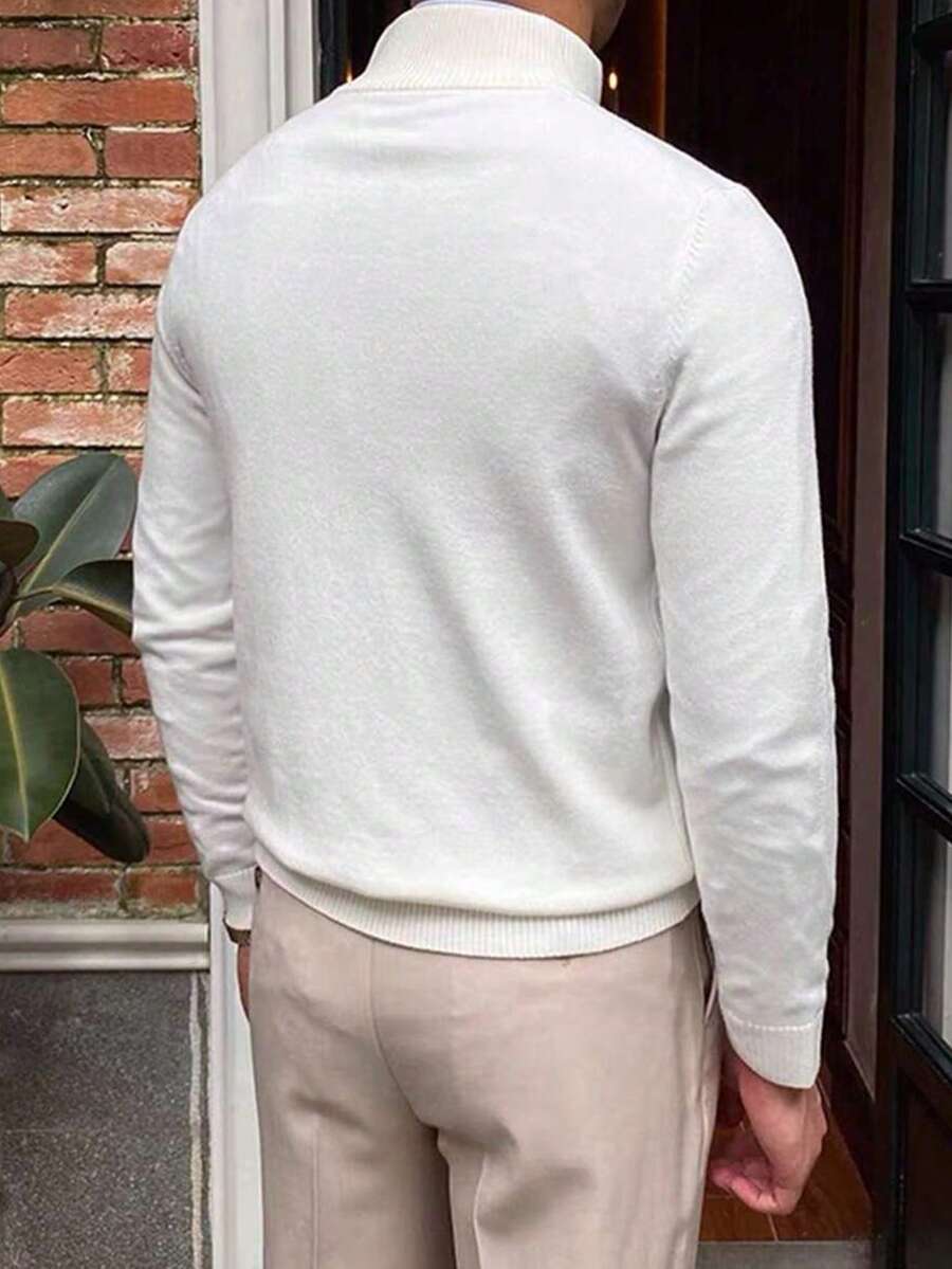 Mensa Hudson Men's Quarter-Zip Stand Collar Sweater