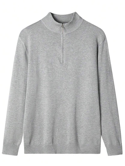 Mensa Hudson Men's Quarter-Zip Stand Collar Sweater