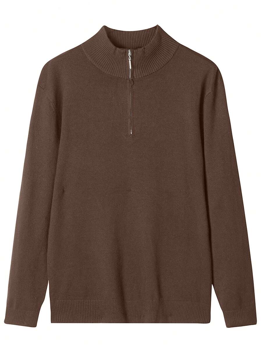 Mensa Hudson Men's Quarter-Zip Stand Collar Sweater
