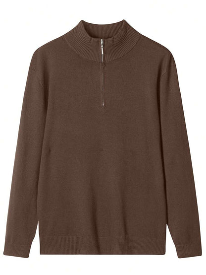 Mensa Hudson Men's Quarter-Zip Stand Collar Sweater