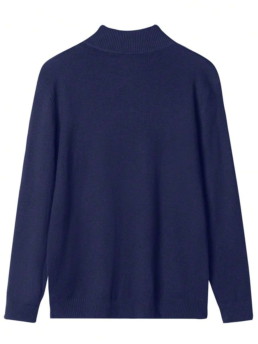 Mensa Hudson Men's Quarter-Zip Stand Collar Sweater