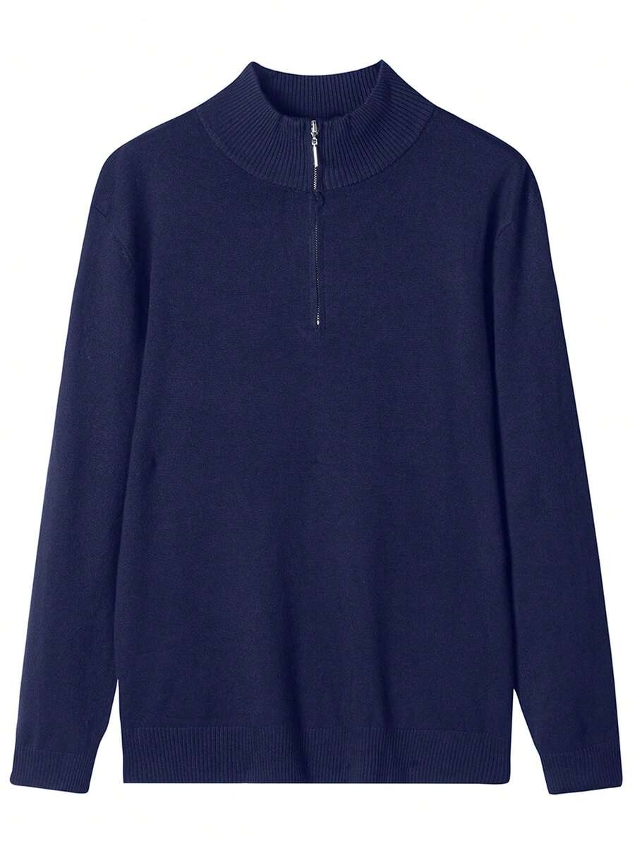Mensa Hudson Men's Quarter-Zip Stand Collar Sweater