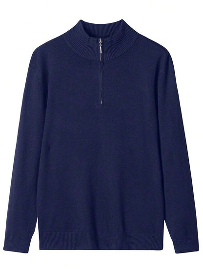 Mensa Hudson Men's Quarter-Zip Stand Collar Sweater
