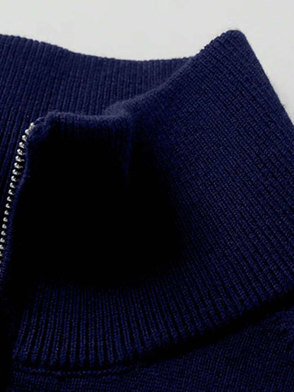 Mensa Hudson Men's Quarter-Zip Stand Collar Sweater