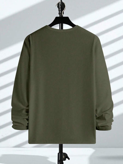 Mensa Hudson Men's Ribbed Long Sleeve Henley