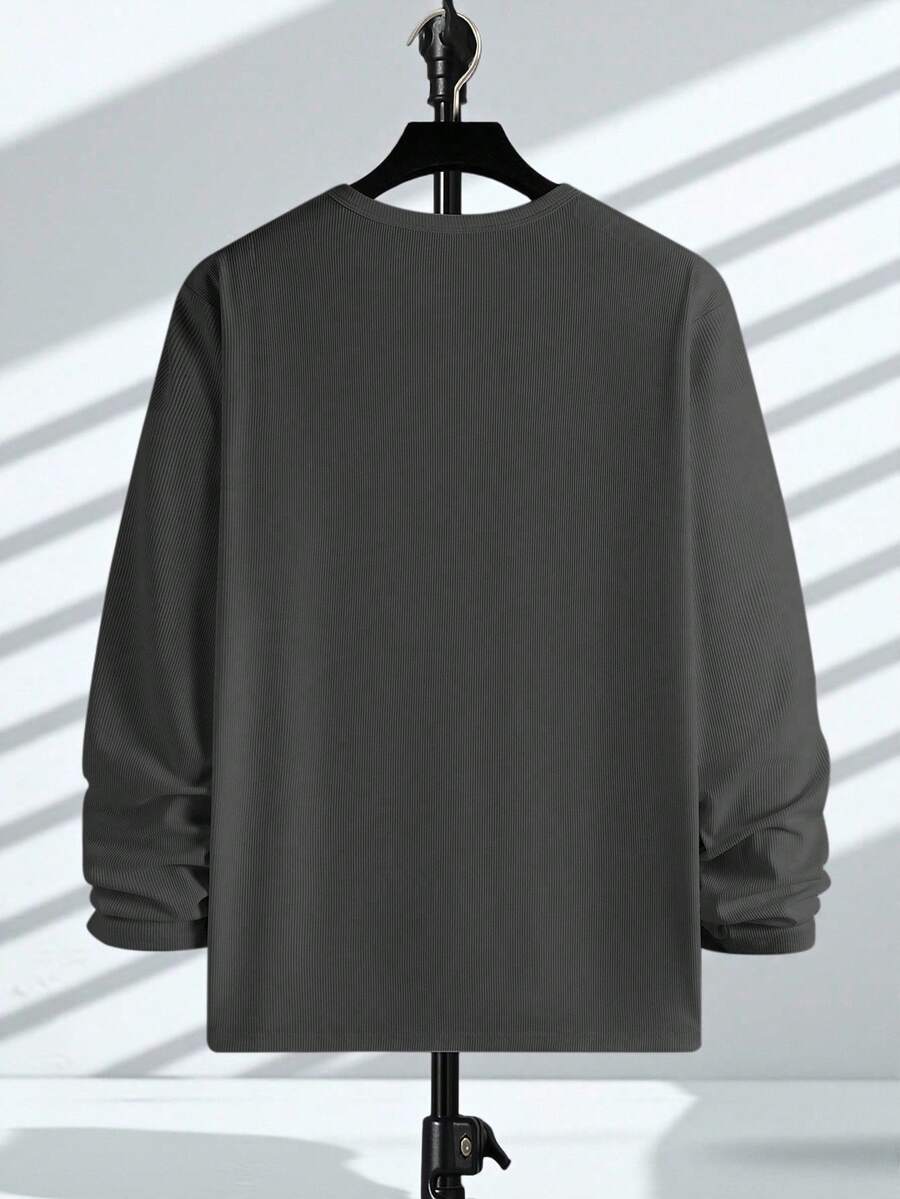 Mensa Hudson Men's Ribbed Long Sleeve Henley