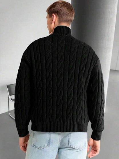 Mensa Hudson Men's Half-Zip Knit Polo Sweater
