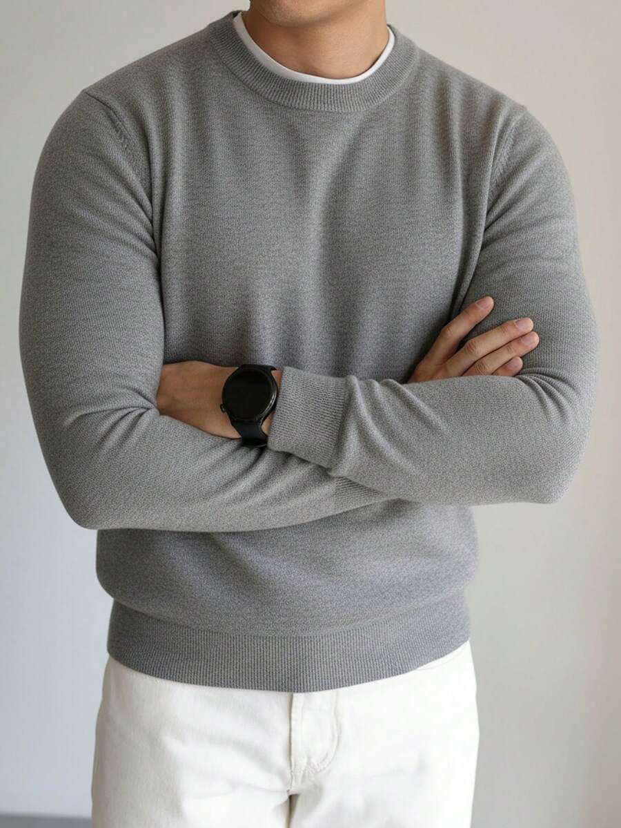 Mensa Hudson Men's Slim Fit Lightweight Knit Sweater