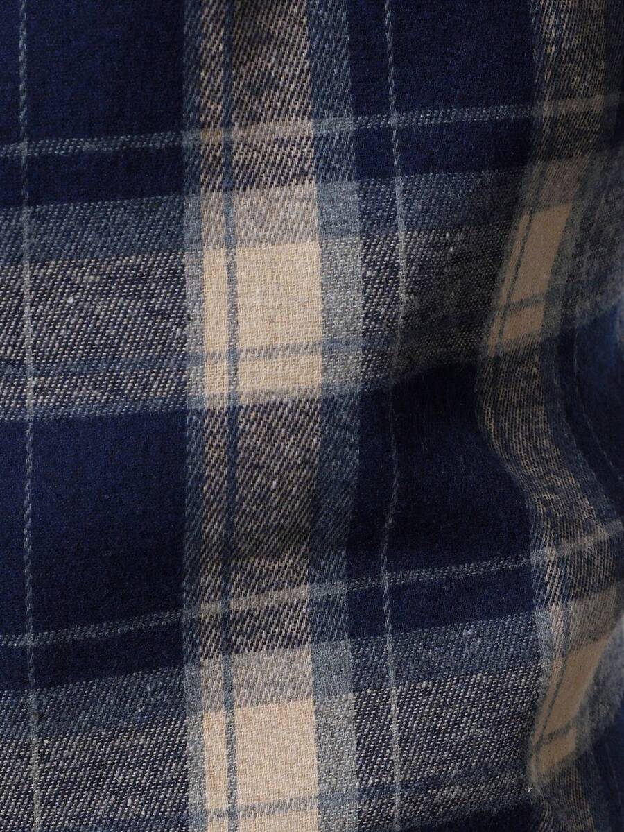 Mensa Hudson Men's Plaid Long Sleeve Button-Up Shirt