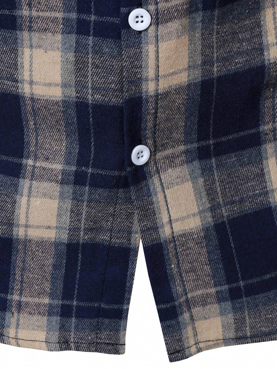 Mensa Hudson Men's Plaid Long Sleeve Button-Up Shirt