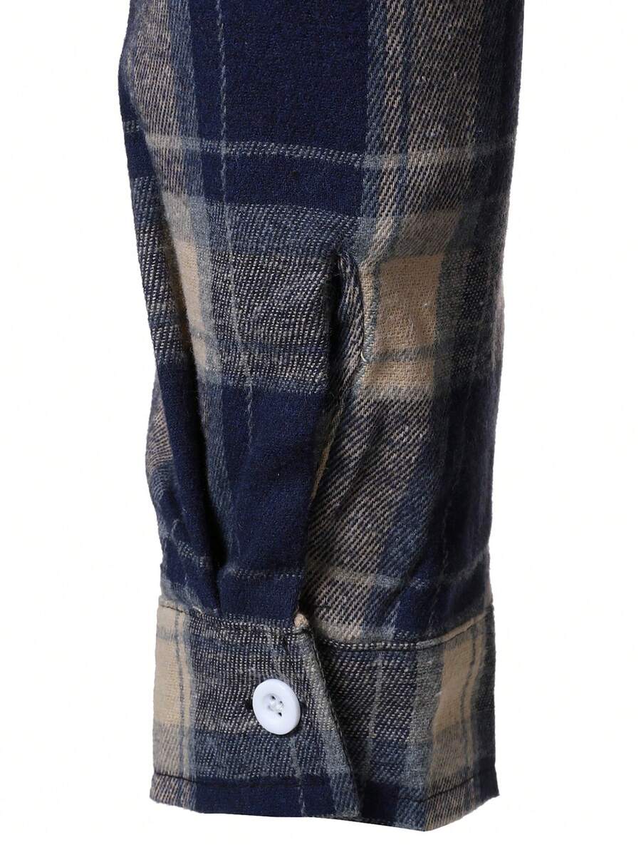 Mensa Hudson Men's Plaid Long Sleeve Button-Up Shirt