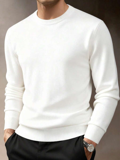 Mensa Hudson Men's Rib Knit Crew Neck Sweater