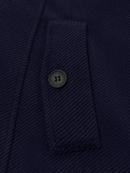 Mensa Hudson Men's Single-Breasted Stand Collar Topcoat