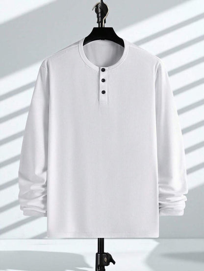 Mensa Hudson Men's Ribbed Long Sleeve Henley