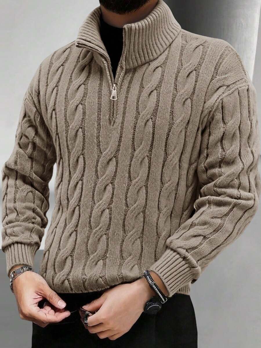 Mensa Hudson Men's Half-Zip Knit Polo Sweater