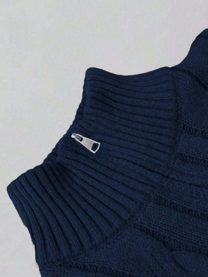 Mensa Hudson Men's Half-Zip Knit Polo Sweater