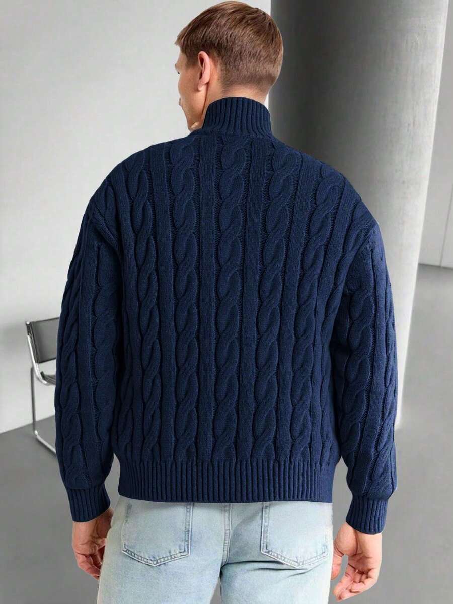 Mensa Hudson Men's Half-Zip Knit Polo Sweater