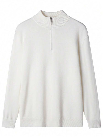 Mensa Hudson Men's Quarter-Zip Stand Collar Sweater