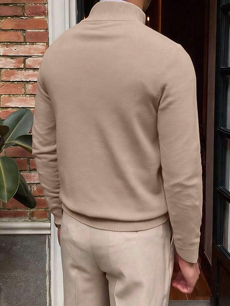 Mensa Hudson Men's Quarter-Zip Stand Collar Sweater