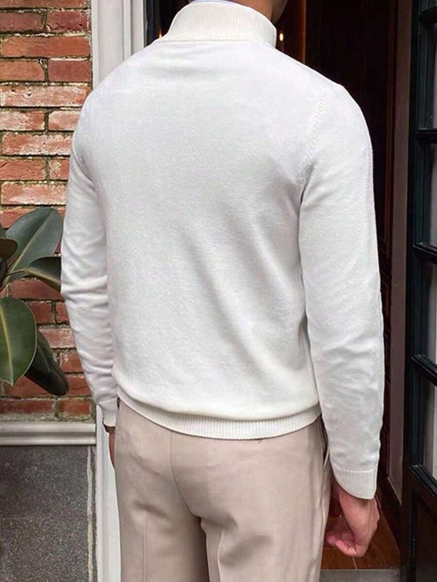 Mensa Hudson Men's Quarter-Zip Stand Collar Sweater