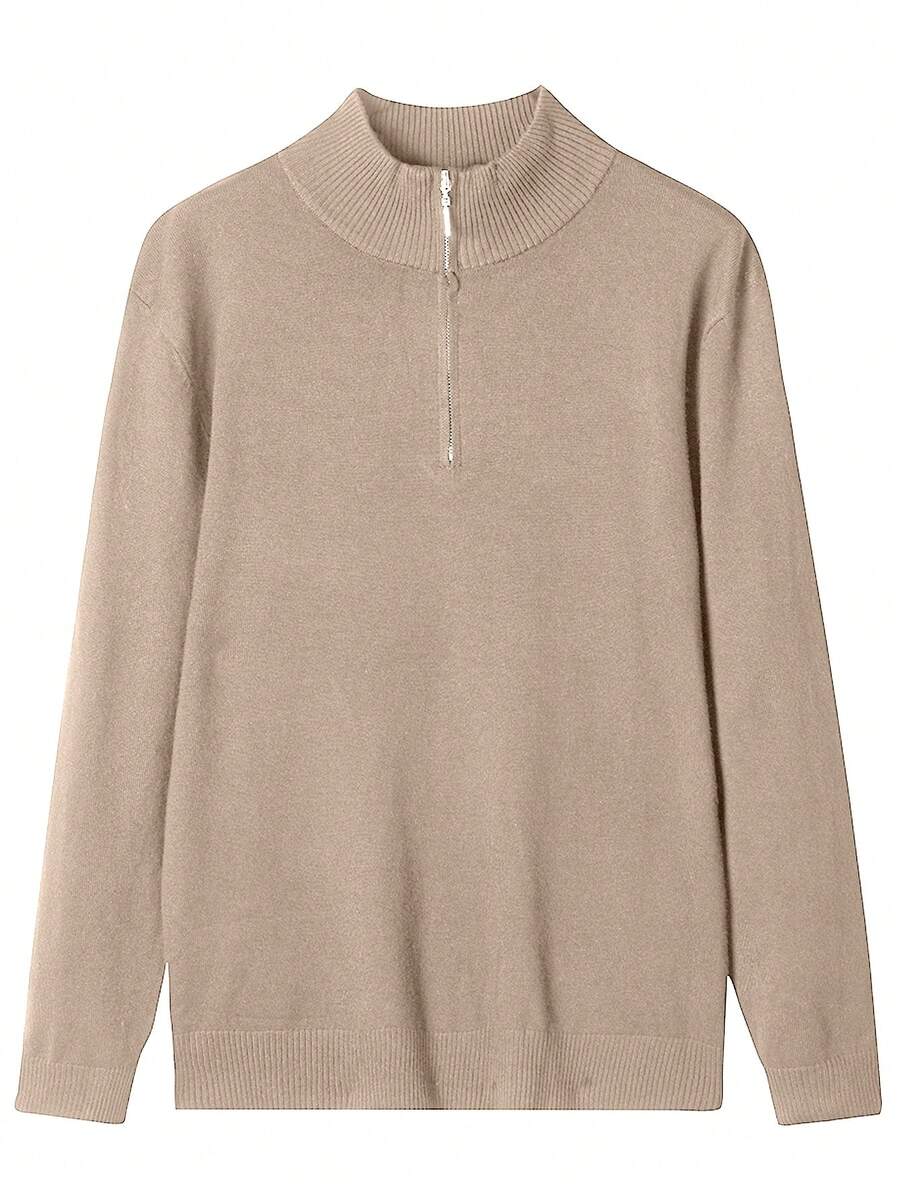 Mensa Hudson Men's Quarter-Zip Stand Collar Sweater