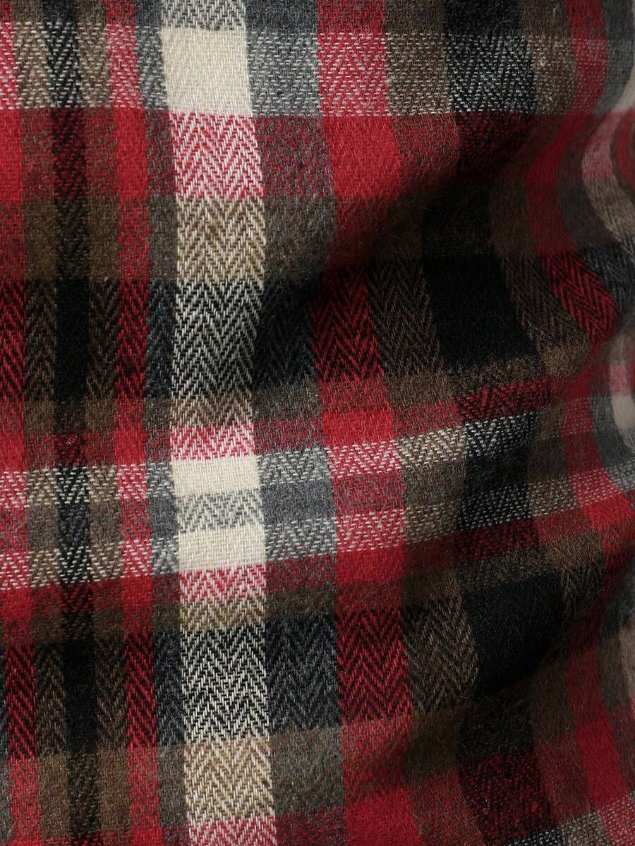 Mensa Hudson Men's Plaid Long Sleeve Button-Up Shirt