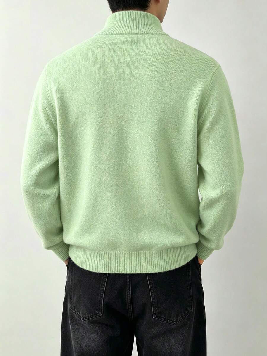 Mensa Hudson Men's Quarter-Zip Stand Collar Sweater
