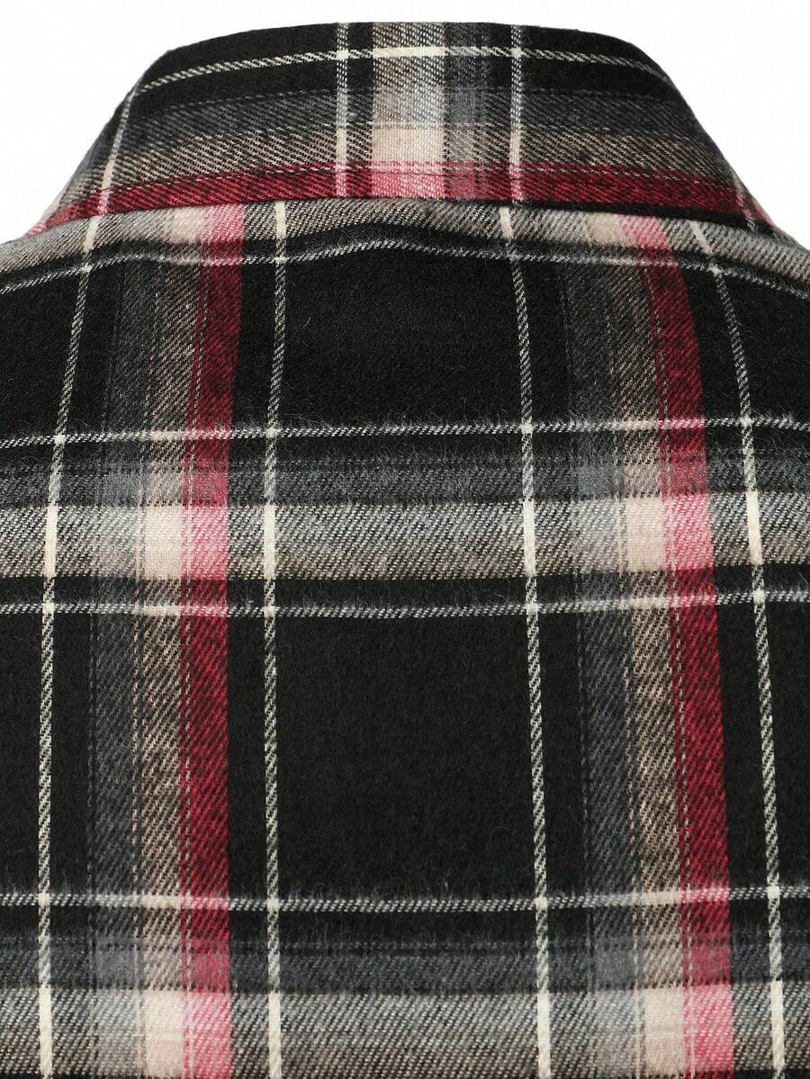 Mensa Hudson Men's Plaid Long Sleeve Button-Up Shirt