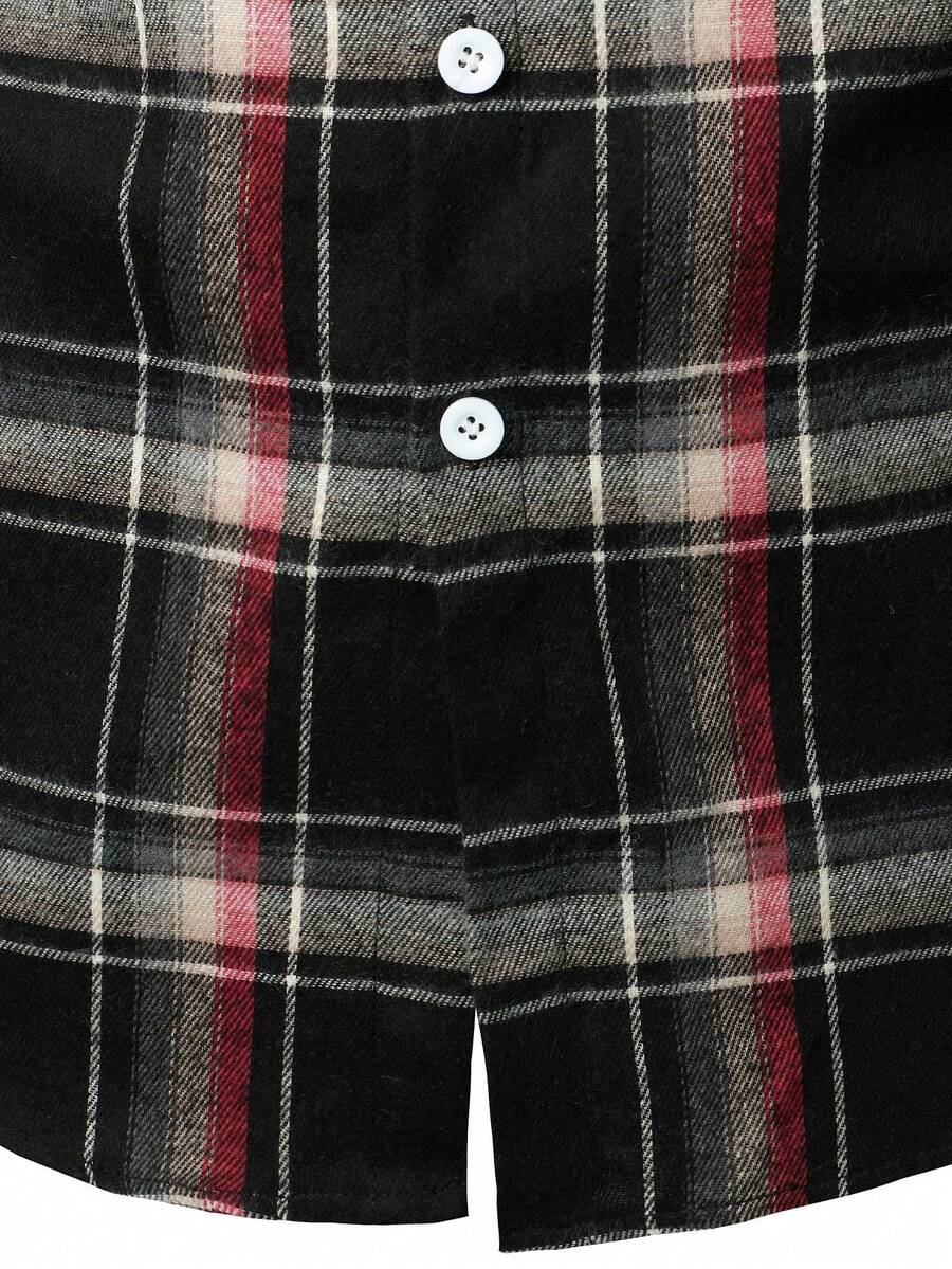 Mensa Hudson Men's Plaid Long Sleeve Button-Up Shirt