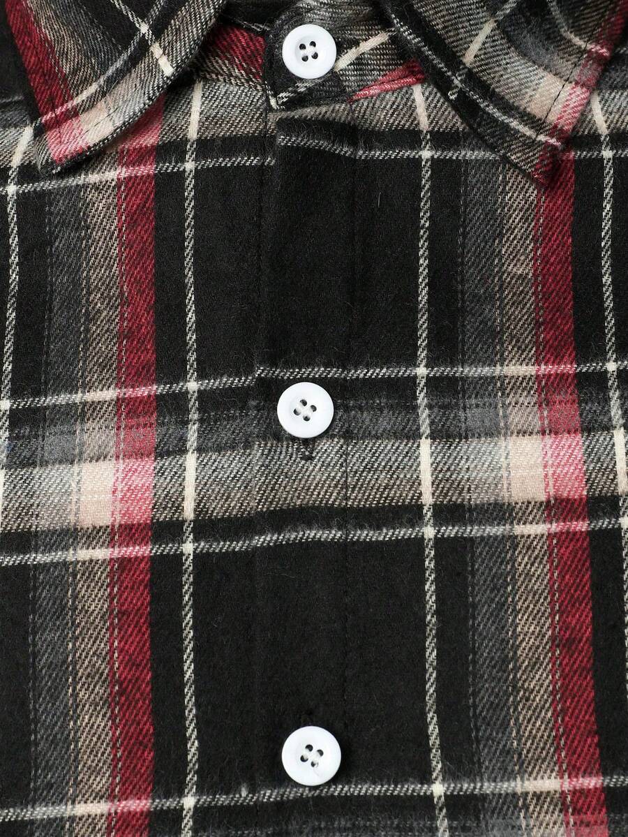 Mensa Hudson Men's Plaid Long Sleeve Button-Up Shirt