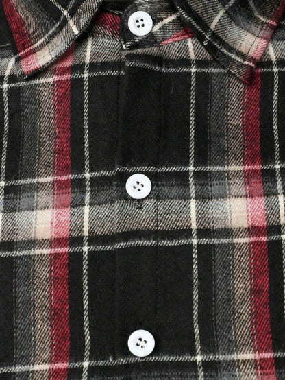 Mensa Hudson Men's Plaid Long Sleeve Button-Up Shirt