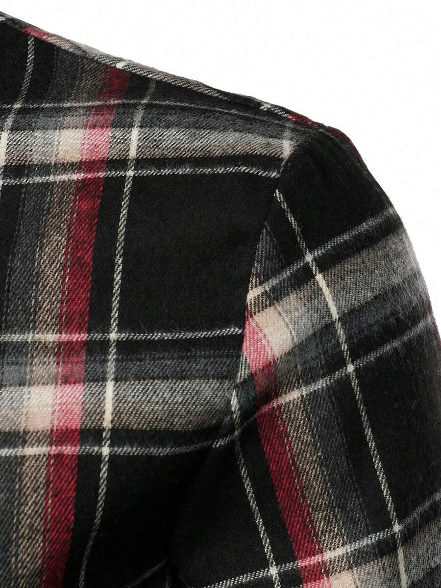 Mensa Hudson Men's Plaid Long Sleeve Button-Up Shirt