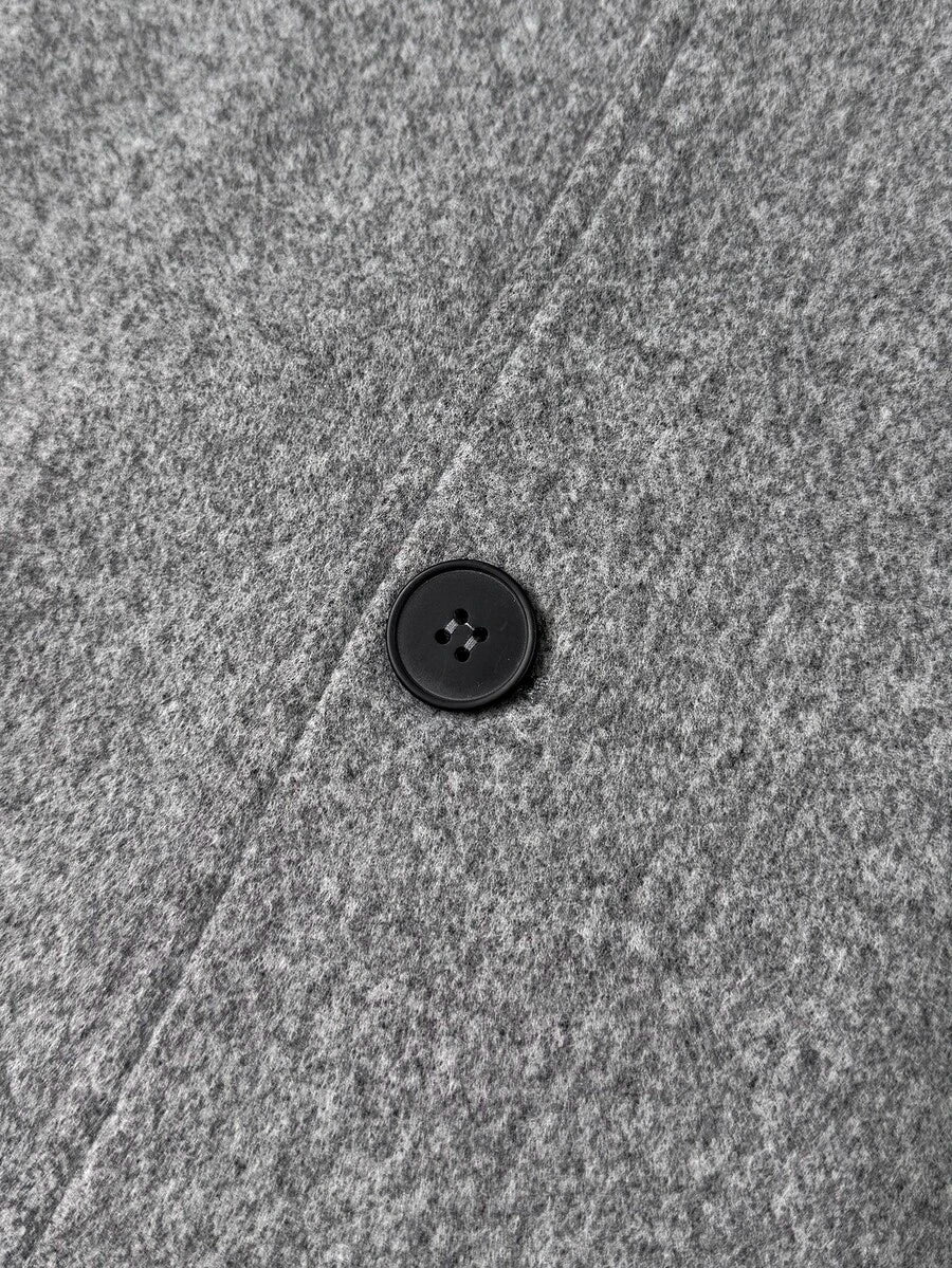 Mensa Hudson Men's Single-Breasted Stand Collar Topcoat