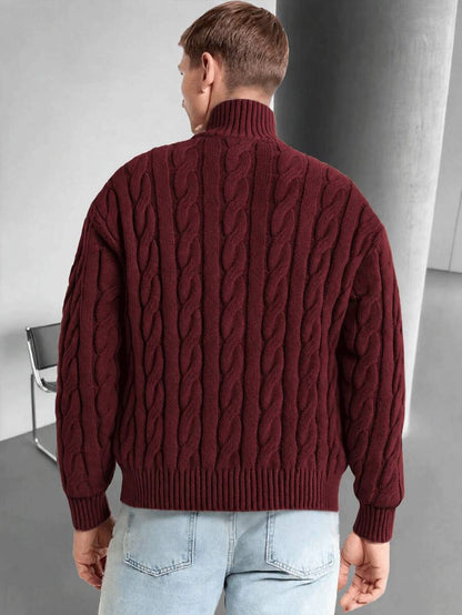 Mensa Hudson Men's Half-Zip Knit Polo Sweater